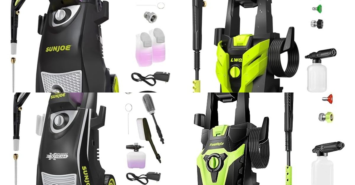 Top 12 Electric Pressure Washers for All Your Cleaning Needs